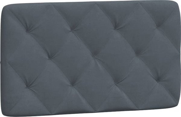 vidaXL Κρεβατοστρώμα με LED, σκούρο γκρι, 90x200 cm, βελούδινο