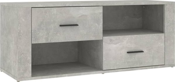 vidaXL Έπιπλο τηλεόρασης, γκρι σκυροδέματος, 100x35x40 cm