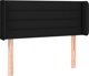 vidaXL Zaglowek uszak czarny 93x16x78/88 cm tkanina