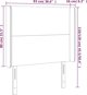 vidaXL Zaglowek για Κρεβάτι με LED, κρεμ, 93x16x118/128 cm, ύφασμα