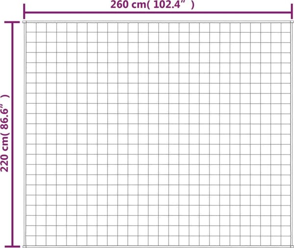vidaXL Βαριά κουβέρτα, κρεμ, 220x260 εκ, 11 κιλά, ύφασμα