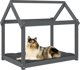 vidaXL vidaXL Legowisko dla psa, szare, 101x70x90 cm, lite drewno sosnowe