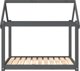 vidaXL vidaXL Legowisko dla psa, szare, 101x70x90 cm, lite drewno sosnowe