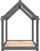 vidaXL vidaXL Legowisko dla psa, szare, 101x70x90 cm, lite drewno sosnowe