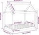 vidaXL vidaXL Legowisko dla psa, szare, 101x70x90 cm, lite drewno sosnowe