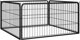vidaXL vidaXL Kojec dla psa, 4 panele, czarny, 100x50 cm, stalowy