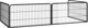 vidaXL vidaXL Kojec dla psa, 4 panele, czarny, 100x50 cm, stalowy