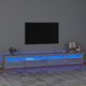 vidaXL Έπιπλο TV με LED φωτισμό, γκρι δρύς Sonoma, 270x35x40 εκ.