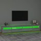 vidaXL Έπιπλο TV με LED φωτισμό, γκρι δρύς Sonoma, 270x35x40 εκ.