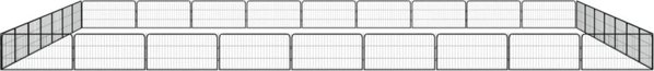 vidaXL vidaXL Kojec dla psa, 32 panele, czarny, 100x50 cm, stal