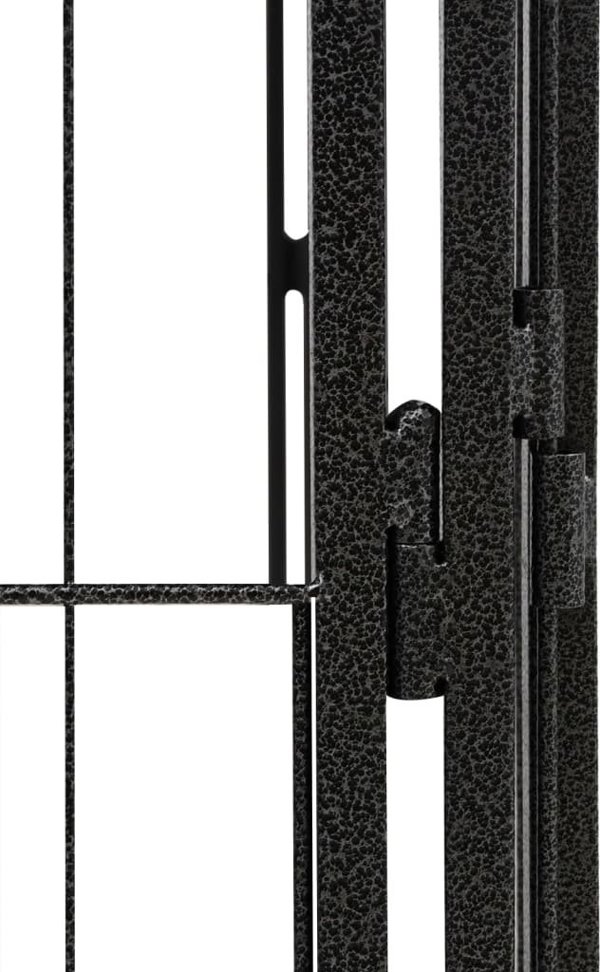vidaXL vidaXL Kojec dla psa, 32 panele, czarny, 100x50 cm, stal