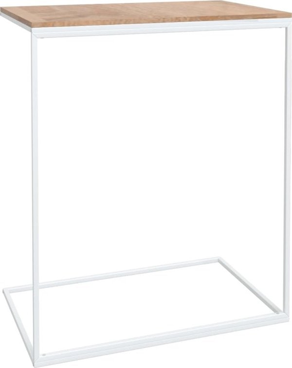 vidaXL Stolik boczny λευκός 55x35x66 cm από συνθετικό ξύλο