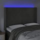 vidaXL Zaglohek do lzoka me LED, skourogyalazio, 147x16x118/128 cm, aksamit