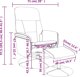 vidaXL Ανακλινόμενο μασάζ πολυθρόνα με υποπόδιο, σκούρο γκρι, βελούδο