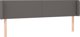 vidaXL Κεφαλάρι για κρεβάτι με φωτισμό LED γκρι 183x16x78/88 εκ. συνθετικό δέρμα