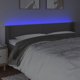 vidaXL Κεφαλάρι για κρεβάτι με φωτισμό LED γκρι 183x16x78/88 εκ. συνθετικό δέρμα