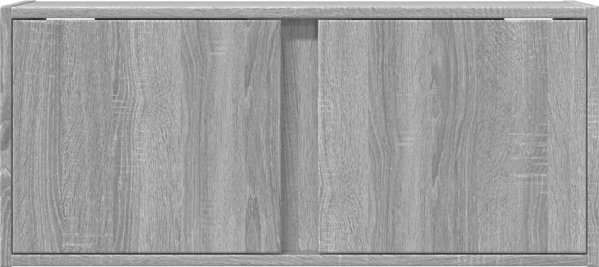 vidaXL Επιτοίχια ντουλάπα TV με LED, γκρι δρυς Sonoma, 80x31x35 εκ.