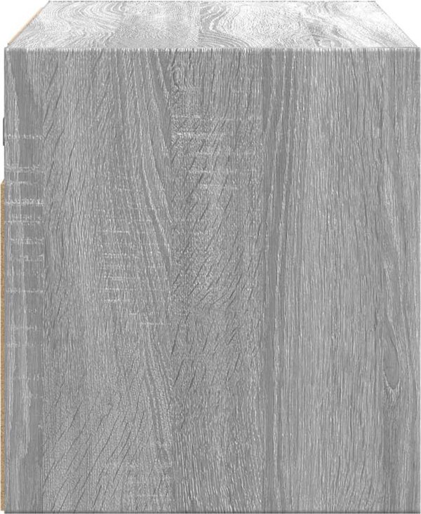vidaXL Επιτοίχια ντουλάπα TV με LED, γκρι δρυς Sonoma, 80x31x35 εκ.