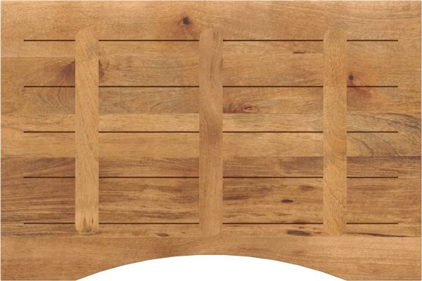 vidaXL Επιφάνεια γραφείου με κοπή, 80x60x2,5 εκ, ωμό ξύλο μάνγκο