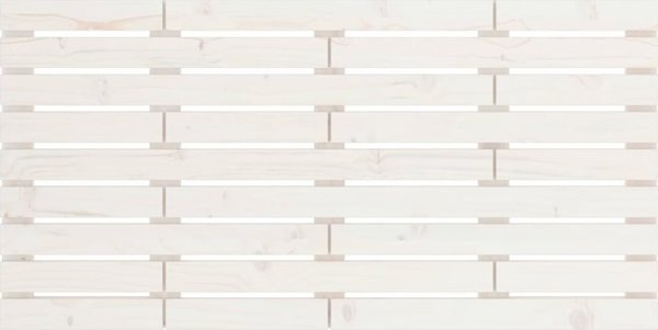 vidaXL Κεφαλάρι κρεβατιού λευκό, 126x3x63 cm, μασίφ πεύκο