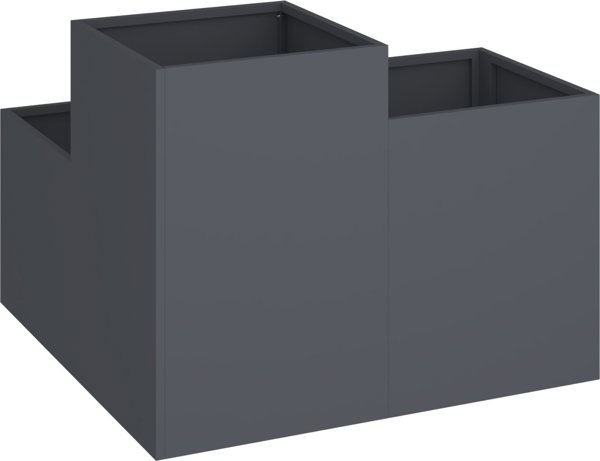 vidaXL Γλάστρα Κήπου Ανθρακί Πλαστική 100x100x60 εκ.