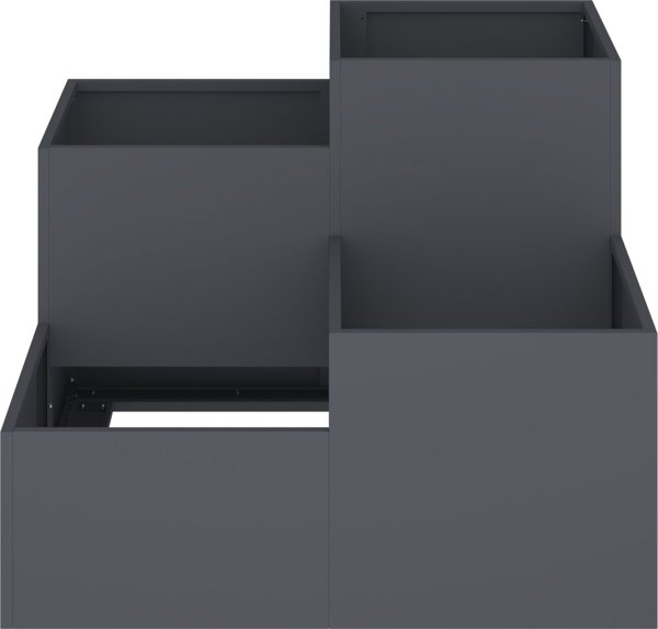 vidaXL Γλάστρα Κήπου Ανθρακί Πλαστική 100x100x60 εκ.
