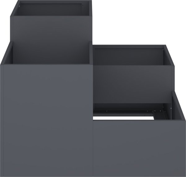 vidaXL Γλάστρα Κήπου Ανθρακί Πλαστική 100x100x60 εκ.
