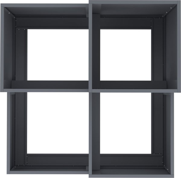 vidaXL Γλάστρα Κήπου Ανθρακί Πλαστική 100x100x60 εκ.