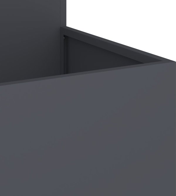 vidaXL Γλάστρα Κήπου Ανθρακί Πλαστική 100x100x60 εκ.