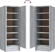 vidaXL Ντουλάπι για παπούτσια, γκρι Sonoma δρυς, 32x35x92 εκ.