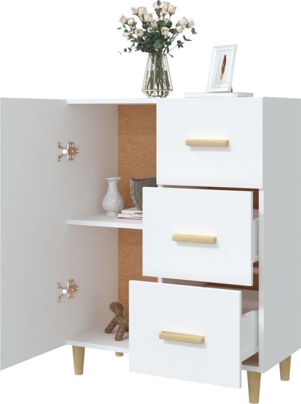 vidaXL Ντουλάπι, λευκό, 69,5x34x90 εκ, υλικό ξύλου
