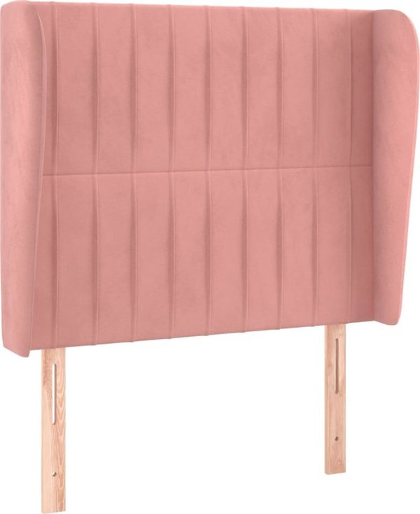 vidaXL Zaglowek uszak, rozowy, 83x23x118/128 cm, aksamit