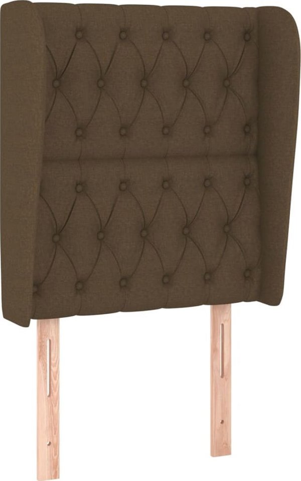 vidaXL Zaglohek uszak, ciemnobrazny, 83x23x118/128 cm, tkanina