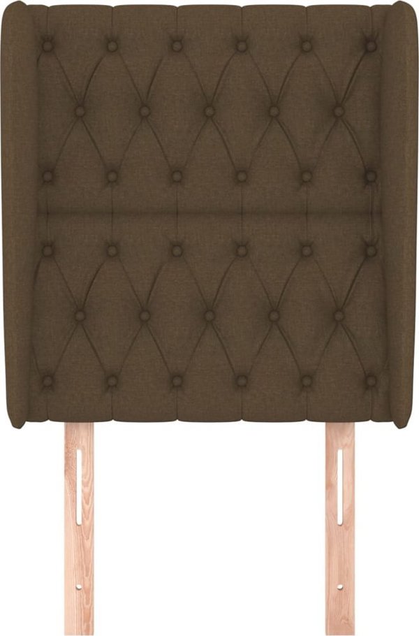 vidaXL Zaglohek uszak, ciemnobrazny, 83x23x118/128 cm, tkanina