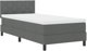 vidaXL Κρεβάτι Box Spring με Στρώμα 90x200 εκ. Σκούρο Γκρι Υφασμάτινο