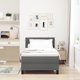vidaXL Κρεβάτι Box Spring με Στρώμα 90x200 εκ. Σκούρο Γκρι Υφασμάτινο