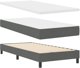 vidaXL Κρεβάτι Box Spring με Στρώμα 90x200 εκ. Σκούρο Γκρι Υφασμάτινο