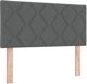 vidaXL Κρεβάτι Box Spring με Στρώμα 90x200 εκ. Σκούρο Γκρι Υφασμάτινο