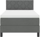 vidaXL Κρεβάτι Box Spring με Στρώμα 90x200 εκ. Σκούρο Γκρι Υφασμάτινο
