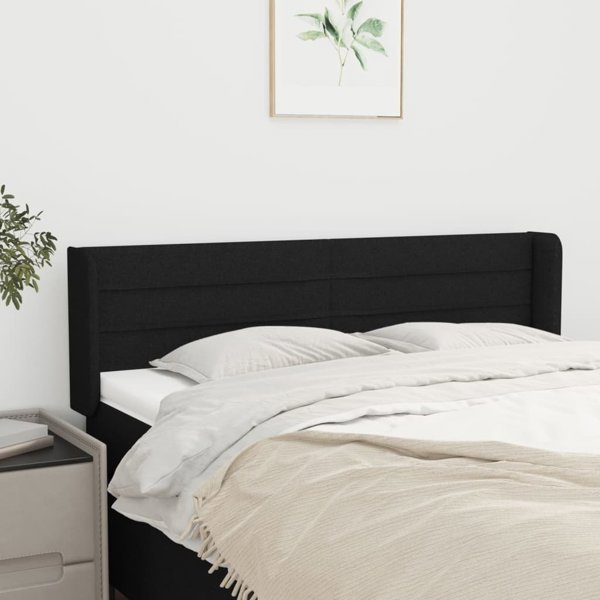 vidaXL Κεφαλάρι uszak μαύρο 147x16x78/88 cm ύφασμα