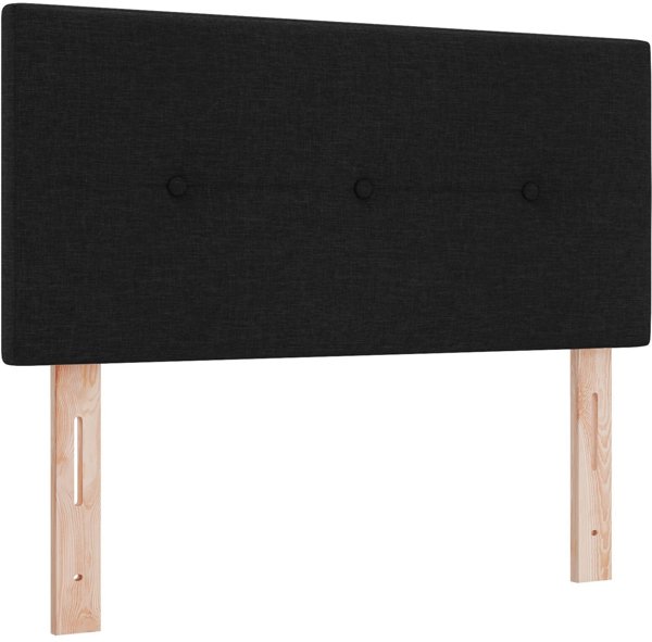 vidaXL Κρεβάτι Box Spring με Στρώμα Μαύρο 100x200 εκ. Υφασμάτινο