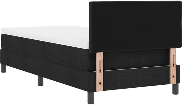 vidaXL Κρεβάτι Box Spring με Στρώμα Μαύρο 100x200 εκ. Υφασμάτινο