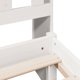 vidaXL Κρεβάτι με ράφι, χωρίς στρώμα, λευκό, 140x190 εκ., από πεύκο