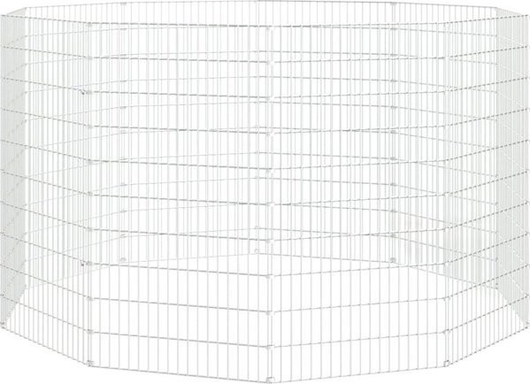 vidaXL Κλουβί για κουνέλι, 10 πάνελ, 54x100 cm, γαλβανισμένος σίδηρος
