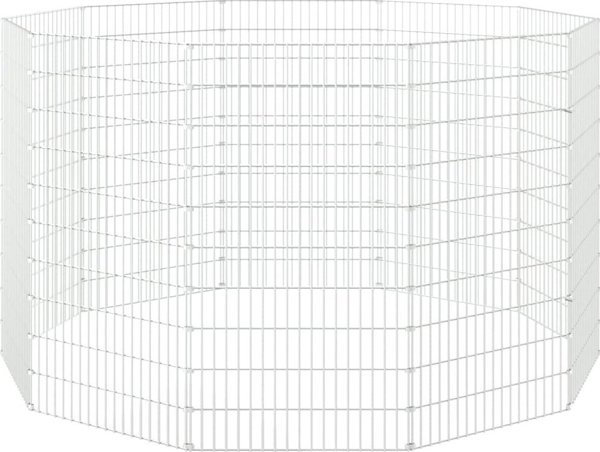 vidaXL Κλουβί για κουνέλι, 10 πάνελ, 54x100 cm, γαλβανισμένος σίδηρος