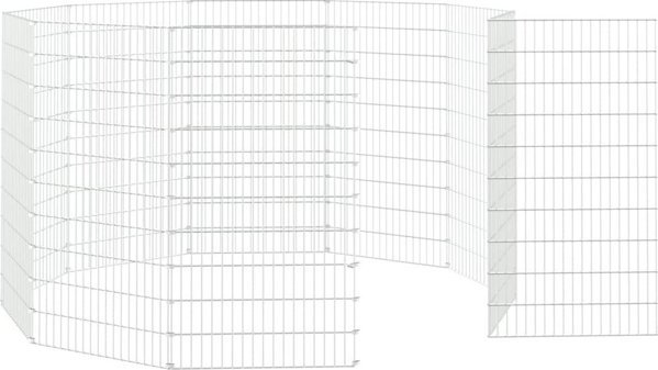 vidaXL Κλουβί για κουνέλι, 10 πάνελ, 54x100 cm, γαλβανισμένος σίδηρος