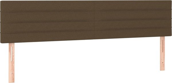vidaXL Zaglowki do lozka 2 szt ciemnobrazowy 80x5x78/88cm tkanina