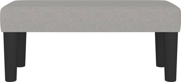 vidaXL Παγκάκι ανοιχτού γκρι, 70x30x30 cm, επενδυμένο με ύφασμα