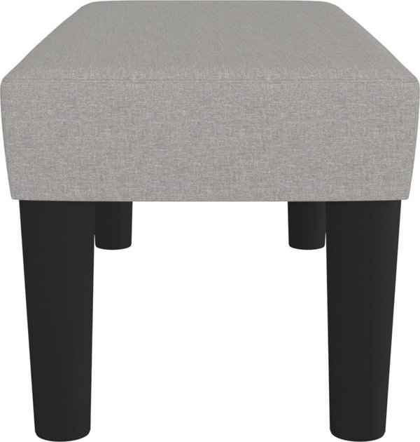 vidaXL Παγκάκι ανοιχτού γκρι, 70x30x30 cm, επενδυμένο με ύφασμα