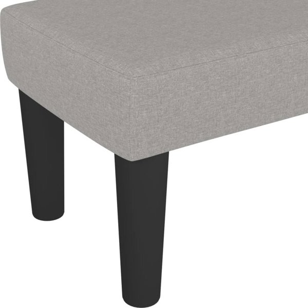 vidaXL Παγκάκι ανοιχτού γκρι, 70x30x30 cm, επενδυμένο με ύφασμα